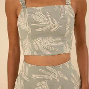 Top Morena Rosa Decote Reto Alça Larga