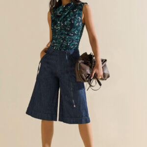 Bermuda Morena Rosa Reta Alta