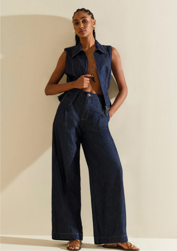 Calça Morena Rosa Wide Alta