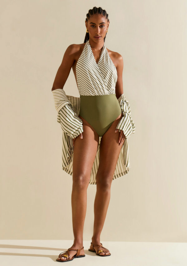 Maiô Morena Rosa Frente Única Bojo Removível