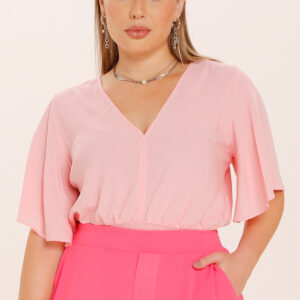 Cropped GataBakana Viscolinho Rosa