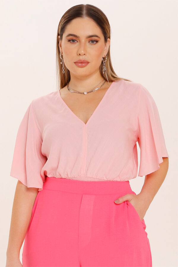 Cropped GataBakana Viscolinho Rosa