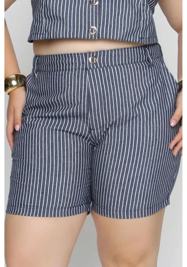 Shorts Listrado Mais Gata MARINHO