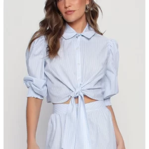 Camisa GataBakana Listrada Azul