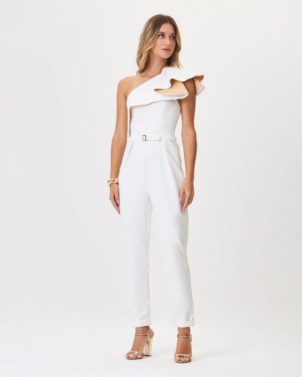 Macacão Flor de Lis Off-White