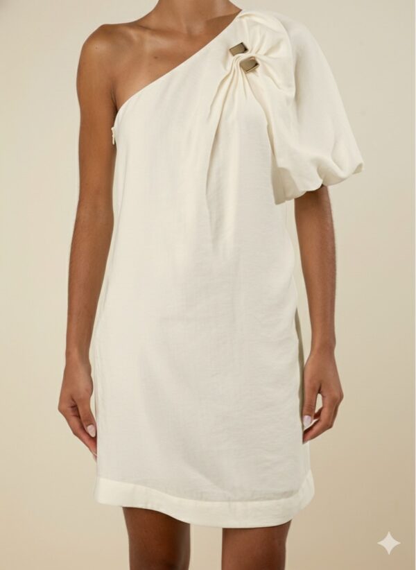 Vestido Morena Rosa Solto Um Ombro Só